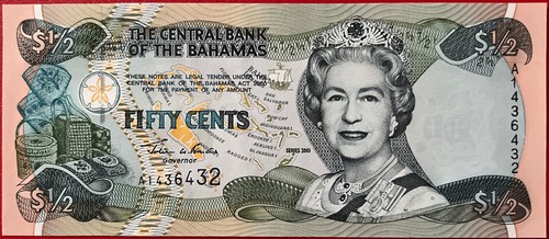 Bahamas 1 2 dollar - bahamas,