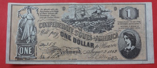 Banknote dollar confederate - dollar,