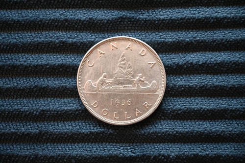 Kanada 1936 silber dollar king - silber,