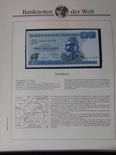 Banknoten der welt - welt, simbabwe