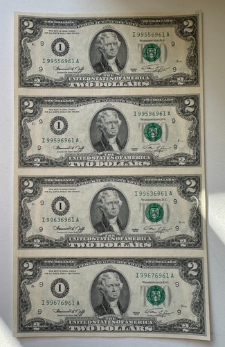 4er bogen dollar banknote - bogen,