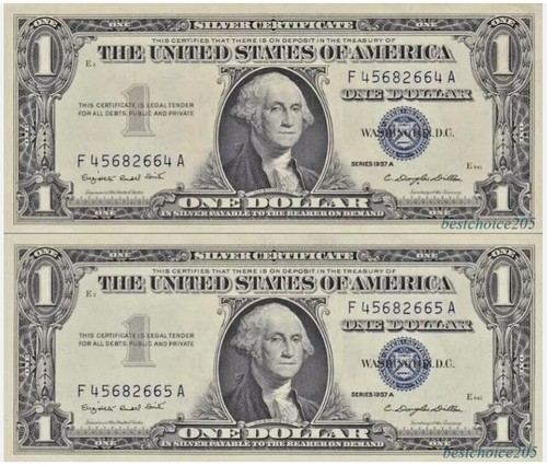 Silver certificate 2x1 dollar - silver,